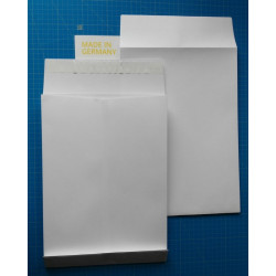 Faltentaschen DIN B4 250 x 353 mm weiß 40 mm Falte