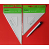 2x Set Geodreiecke Dreiecke mit Tuschkante 30-45-60-90°  NESTLER