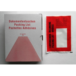 DIN C6 Dokumententaschen 175x125 mm Lieferscheintaschen Rechnungstaschen