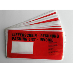 DL Dokumententaschen DIN lang 240x125 mm Lieferscheintaschen Rechnungstaschen LD