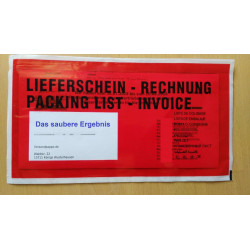 DL Dokumententaschen DIN lang 240x125 mm Lieferscheintaschen Rechnungstaschen LD
