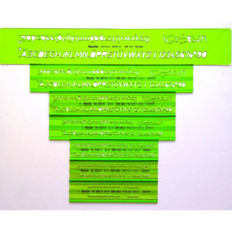 Nestler Schriftschablonen  Buchstaben Schablone Symbole Satzzeichen