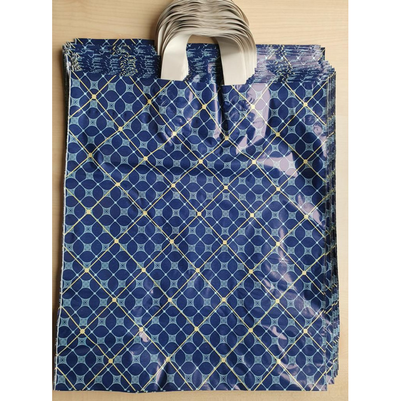 Einkaufstüten Karo Plastiktüten Tragetaschen Tüten mit Schlaufe Plastiktaschen Einkaufstüte